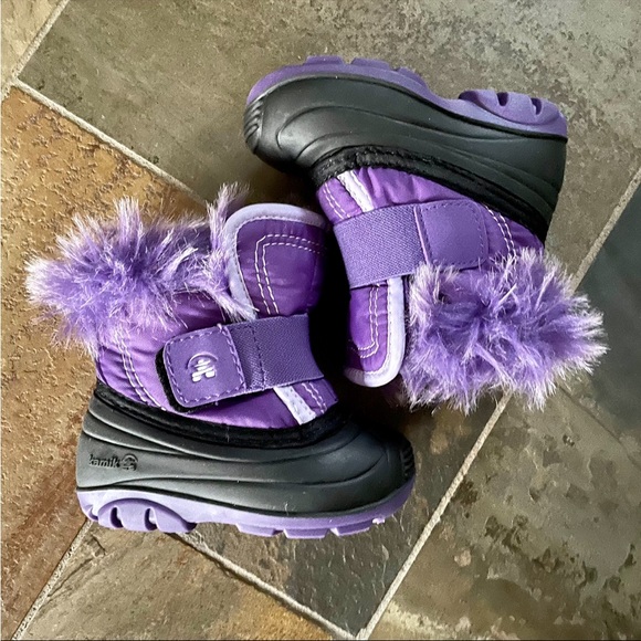 Kamik•NWOT•5•Waterproof•Insulated• Purple Fur Sugarplum Boots w/ Velcro Closure - Picture 8 of 16
